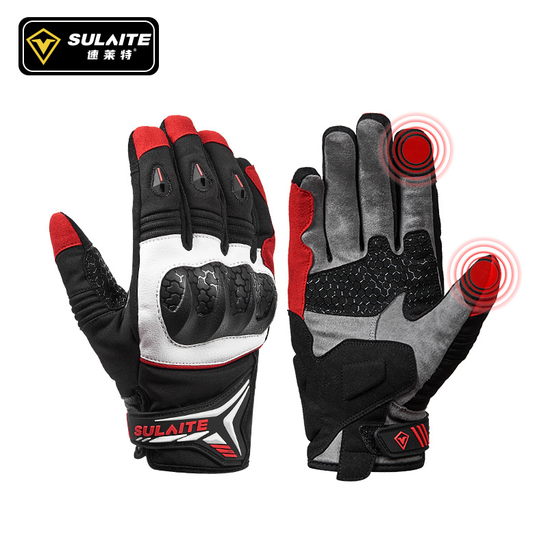 Motorcycle Glove Knuckle - قفازات دراجات نارية من سولايت للرجال