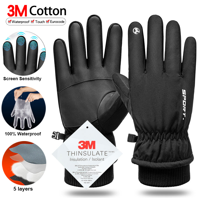 Ski Glove Waterproof - الحرارية الشتاء الدراجات قفازات التزلج الرياضة