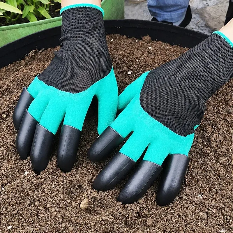 قفازات البستنة مع مخالب تنفس م - مراجعة Gardening Glove Waterproof وسعره
