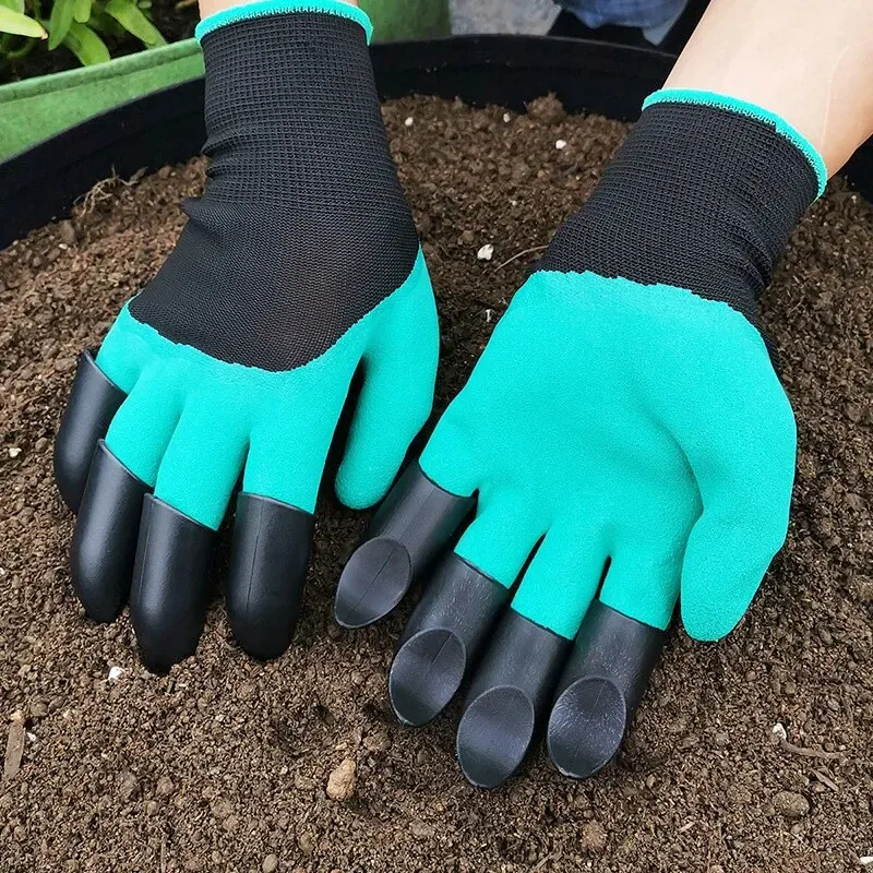 قفازات البستنة مع مخالب تنفس م - مراجعة Gardening Glove Waterproof وسعره