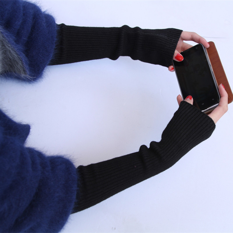 المرأة تدفئة الذراع الصوف ، مح - مراجعة Fingerless Glove Knit وسعره