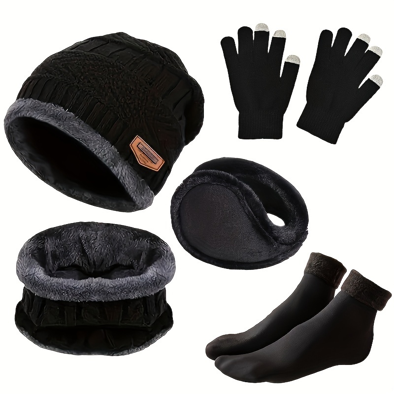 قبعة شتوية للرجال، وشاح شتوي خ - مراجعة Winter Glove Insulated وسعره